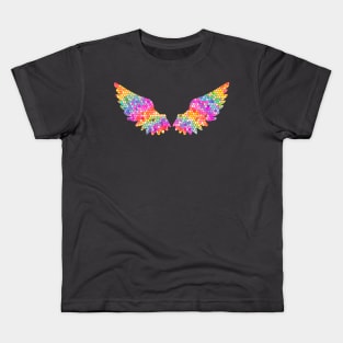 Rainbow Angel Wimgs Kids T-Shirt